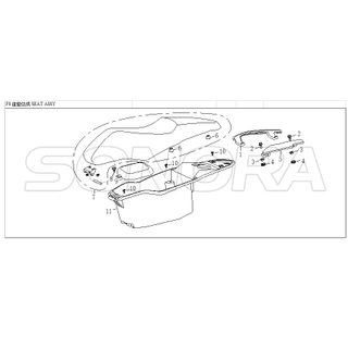 ASIENTO CONJUNTO Para LONGJIA LJ125T 8M Repuesto de calidad superior
