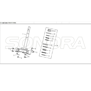 HORQUILLA DELANTERA para LONGJIA LJ125T 8M Recambio Calidad superior