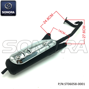 BAOTIAN BT49QT-9D Escape de acero Speedy Classic (P / N: ST06058-0001) Repuestos completos Calidad original